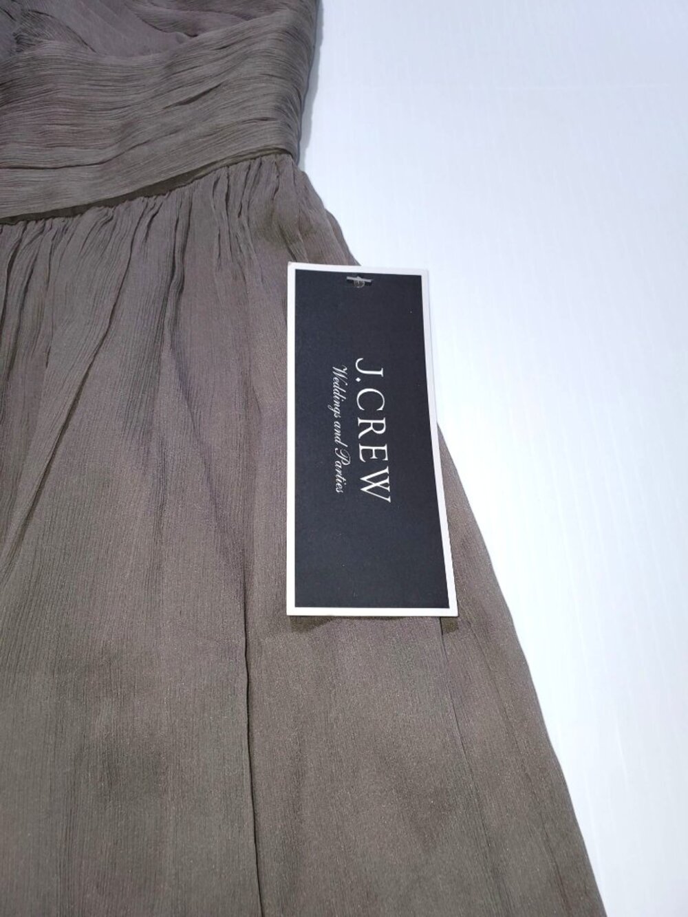 NWT J.Crew Women's Formal Dress Marbella Strapless in Silk Chiffon Size 10 790 - Picture 8 of 10